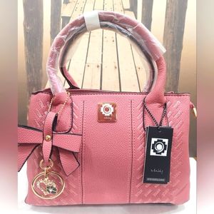 Brand New Leather Handbag Embroidery Shoulder Purse